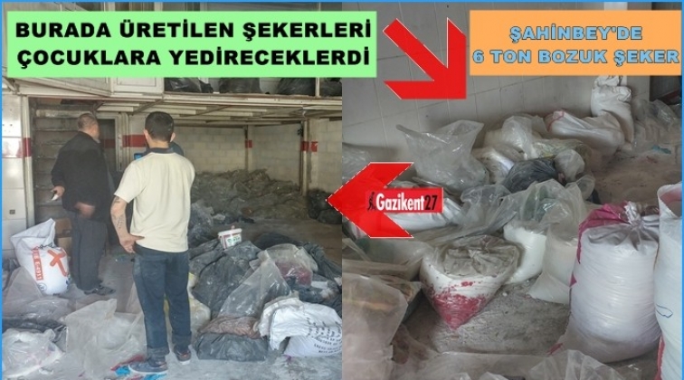 Şahinbey'de bu kez 6 ton bozuk şeker!