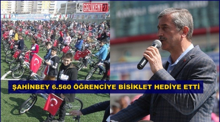Şahinbey'den 6.560 başarılı &ouml;ğrenciye bisiklet