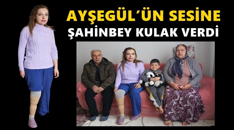 Şahinbey'den Ayşeg&uuml;l&rsquo;e protez ayak...