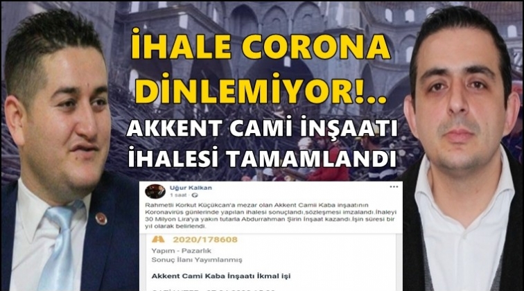 Cami ihalesine koronavir&uuml;s bile engel olamadı!