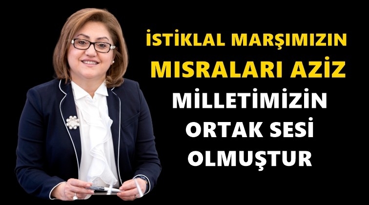 Şahin'den İstiklal Marşı mesajı