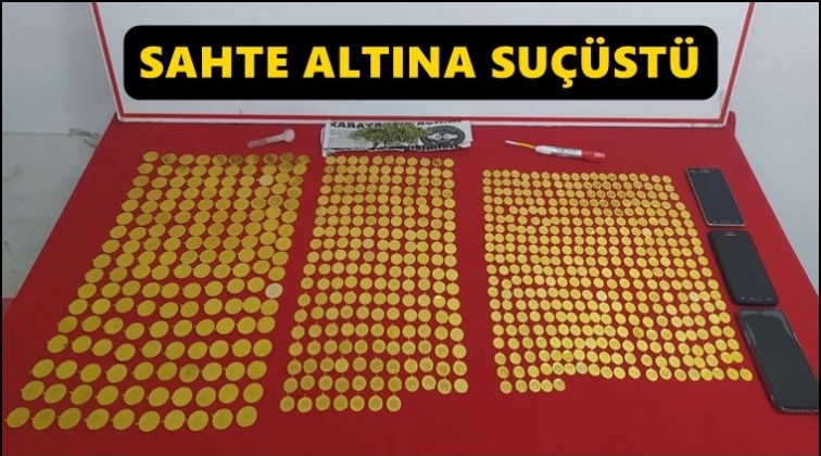 Sahte altın satarken su&ccedil;&uuml;st&uuml; yakalandılar!