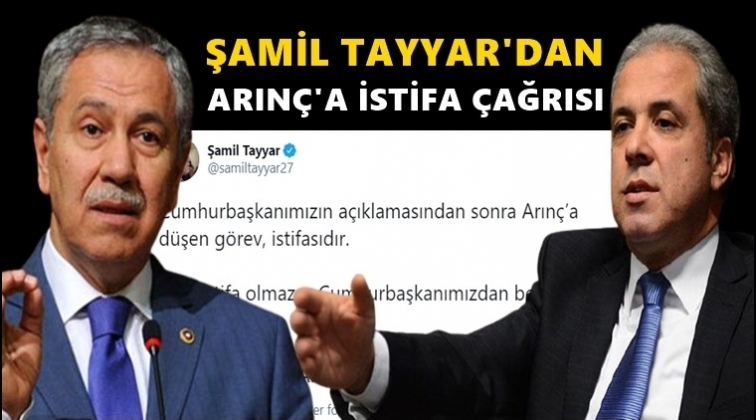 Şamil Tayyar'dan Arın&ccedil;'a 'istifa' &ccedil;ağrısı