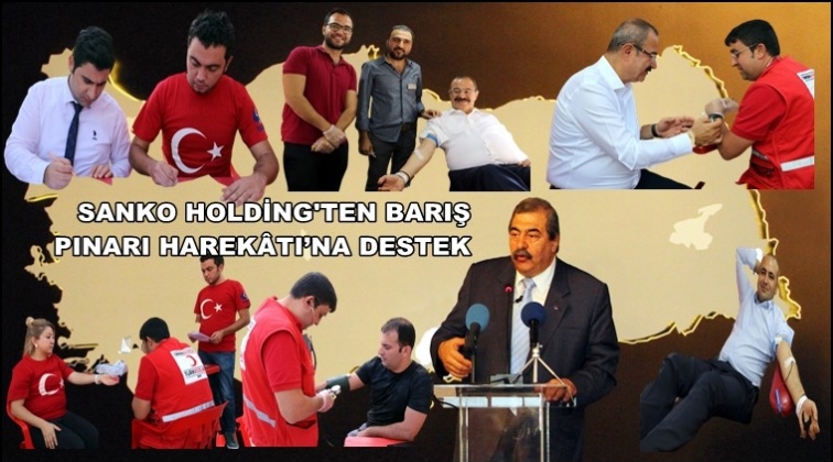 Sanko &ccedil;alışanları Mehmet&ccedil;ik i&ccedil;in kan verdi