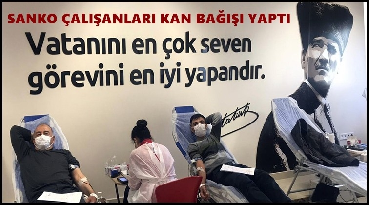 Sanko &ccedil;alışanlarından kan bağışı...