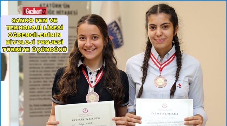 SANKO öğrencilerinin biyoloji projesi Türkiye üçüncüsü