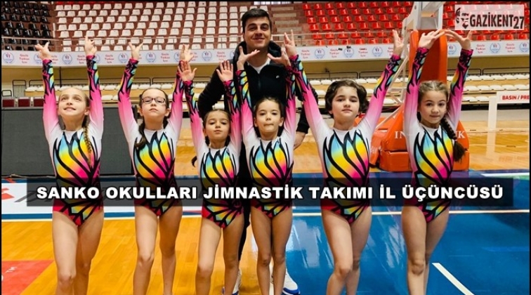 SANKO Okulları Jimnastik takımı il üçüncüsü