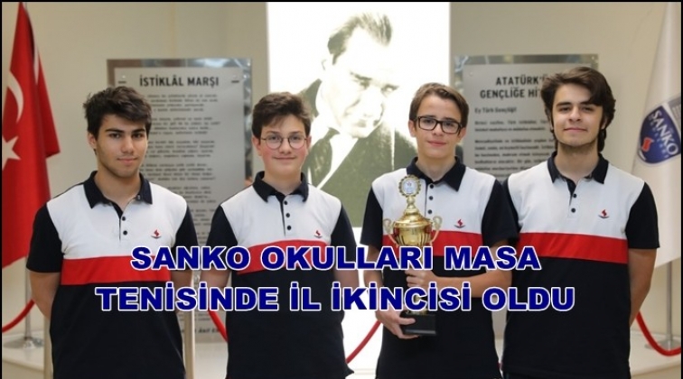 Sanko Okulları Masa Tenisi Takımı il ikincisi