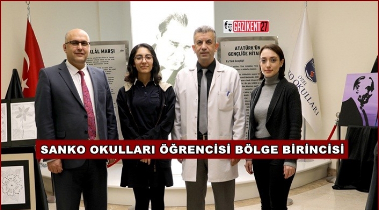 SANKO Okulları öğrencisi bölge birincisi