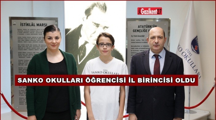 SANKO Okulları öğrencisi il birincisi