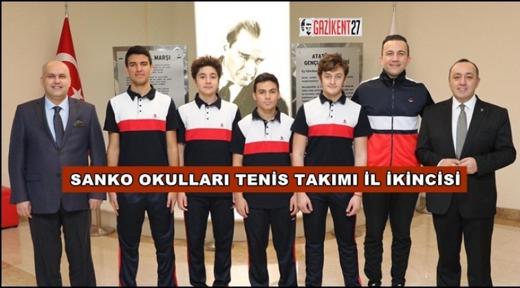 SANKO Okulları Tenis Takımı il ikincisi oldu