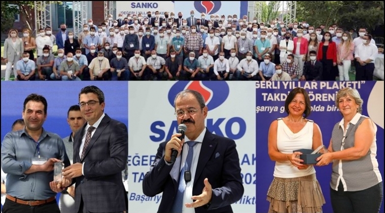Sanko'dan 1. 550 &ccedil;alışanına plaket...