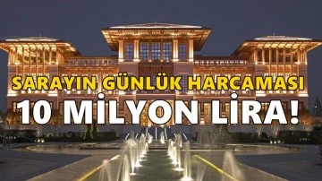 Saray&rsquo;ın bir g&uuml;nl&uuml;k harcaması 10 milyon lira!