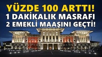 Sarayın 1 dakikalık masrafı 2 emekli maaşını geçti!