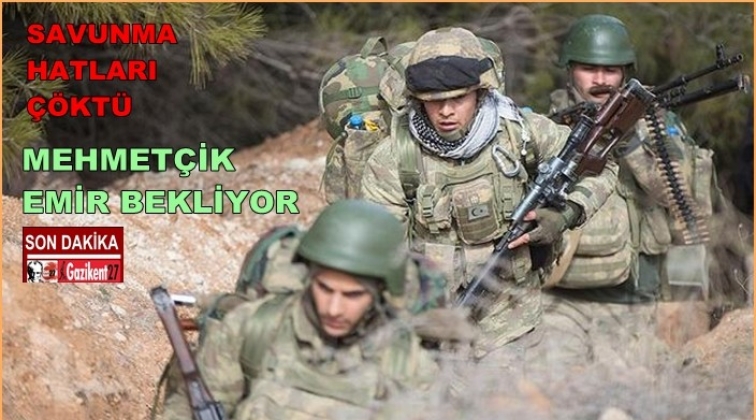 Savunma hatları &ccedil;&ouml;kt&uuml;, Mehmet&ccedil;ik Afrin'e her an girebilir