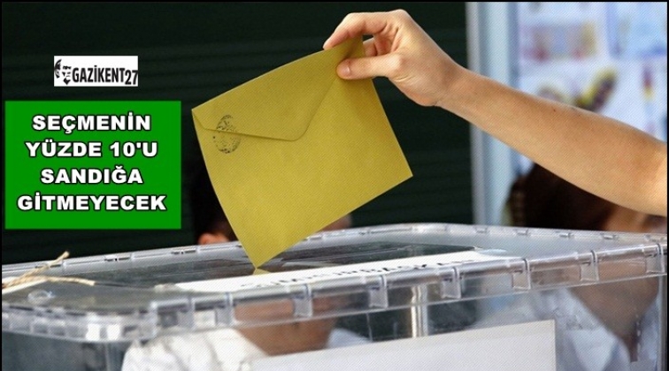 Se&ccedil;menin y&uuml;zde 10'u 'Sandığa gitmem' diyor