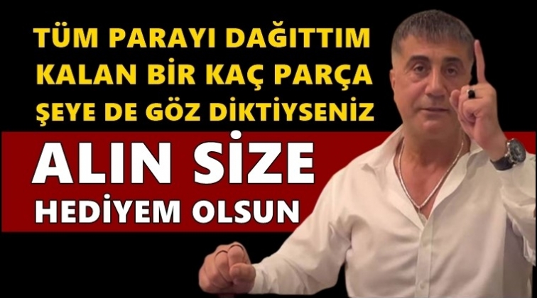 Sedat Peker: G&ouml;z diktiyseniz alın size hediyem olsun!