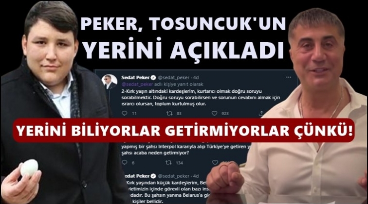 Sedat Peker, 'Tosuncuk'un yerini a&ccedil;ıkladı...