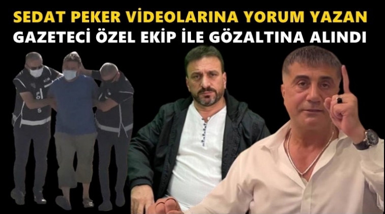 Sedat Peker videolarını yorumlayan gazeteci g&ouml;zaltına alındı!