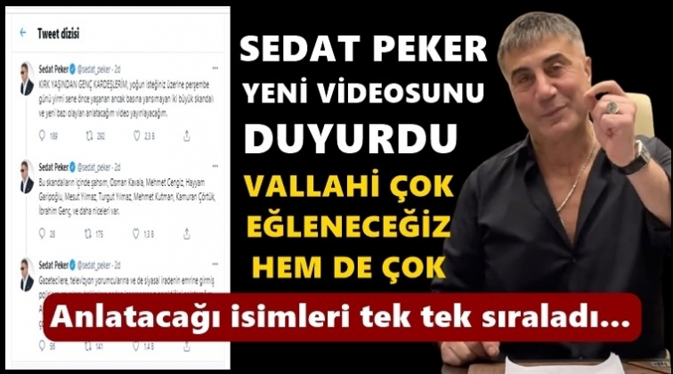 Sedat Peker yeni videonun tarihini duyurdu!