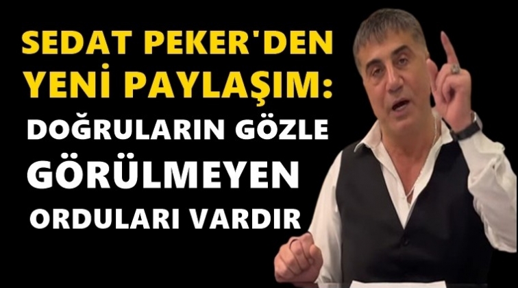Sedat Peker'den dikkat &ccedil;eken paylaşım!