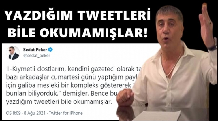Sedat Peker'den eleştirilere sert yanıt!