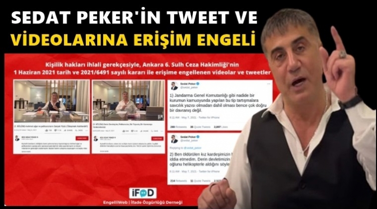 Sedat Peker'in bazı videolarına erişim engeli...
