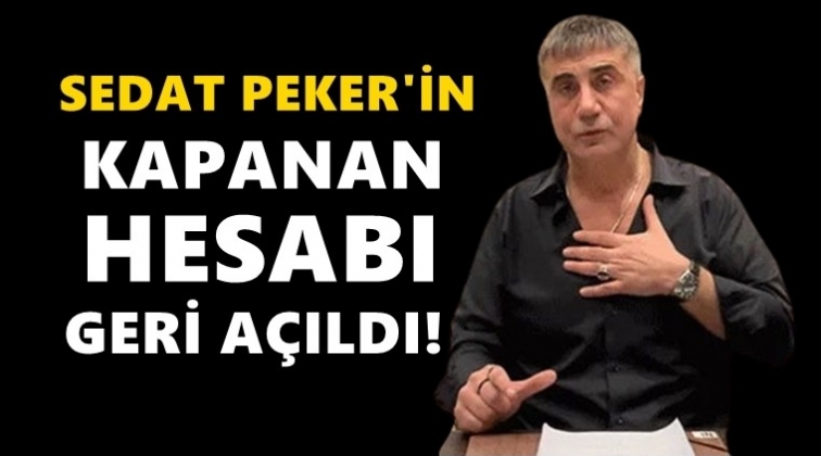 Sedat Peker'in kapanan hesabı geri a&ccedil;ıldı!