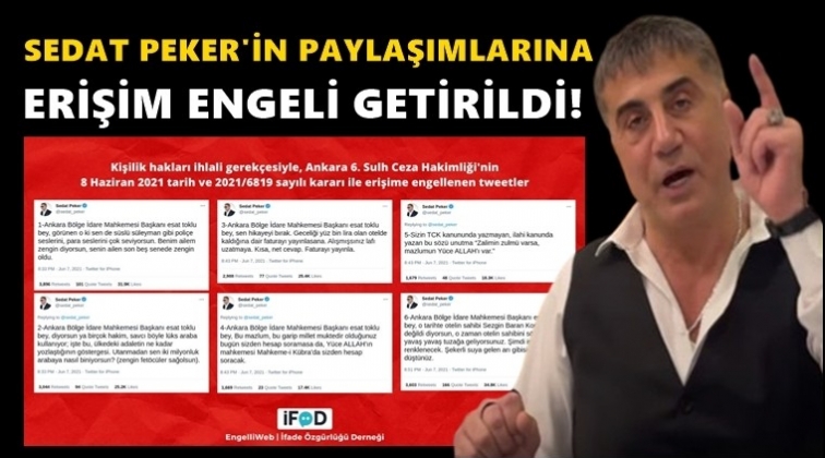Sedat Peker&rsquo;in paylaşımlarına erişim engeli!