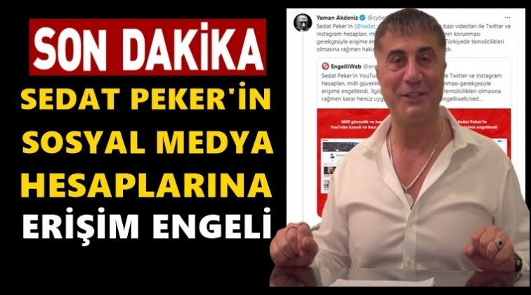 Sedat Peker'in sosyal medya hesaplarına erişim engeli getirildi!