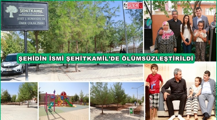 Şehidin ismi o parka verildi