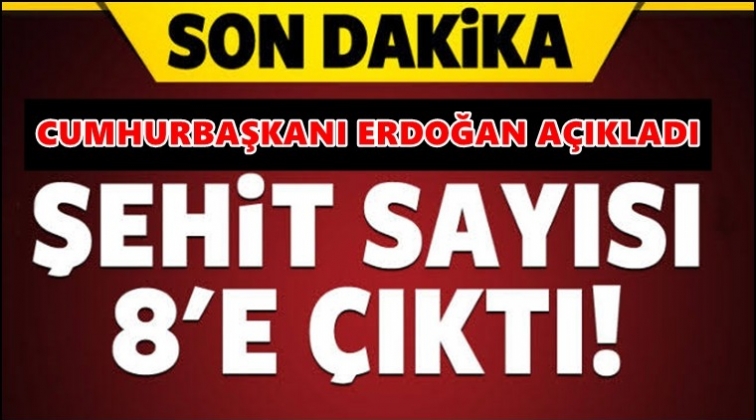 Şehit sayısı 8&rsquo;e &ccedil;ıktı