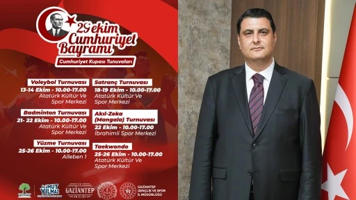 Şehitkamil'de 29 Ekim Cumhuriyet Bayramı coşkuyla kutlanacak. 