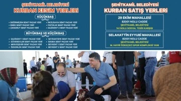 Şehitkamil'de kurban kesim yerleri belirlendi