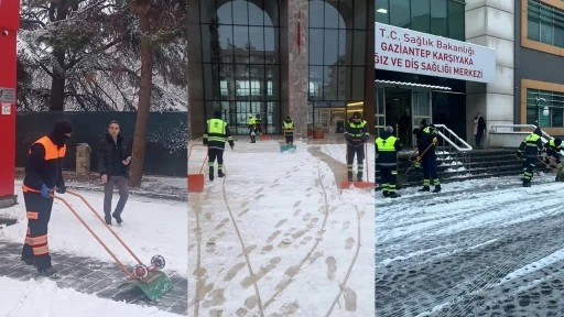 Şehitkamil'de yoğun kar mesaisi