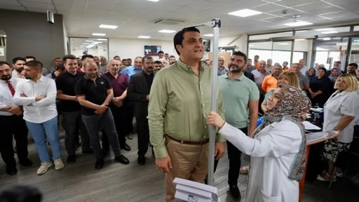 Şehitkamil'den belediye personeline boy ve kilo taraması