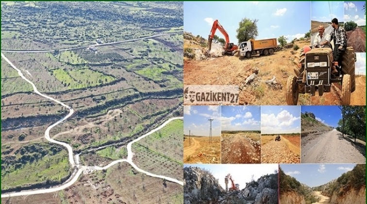 Şehitkamil'de arazi yolu &ccedil;alışmaları devam ediyor