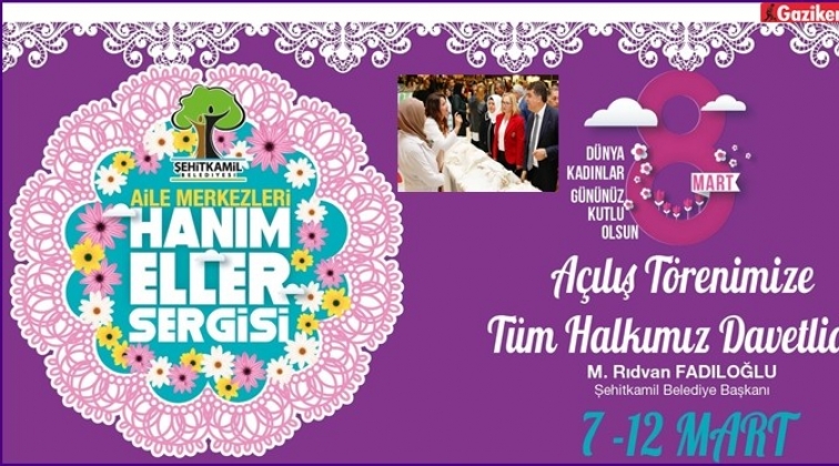 Şehitkamil'de 'Hanımeller' sergisi