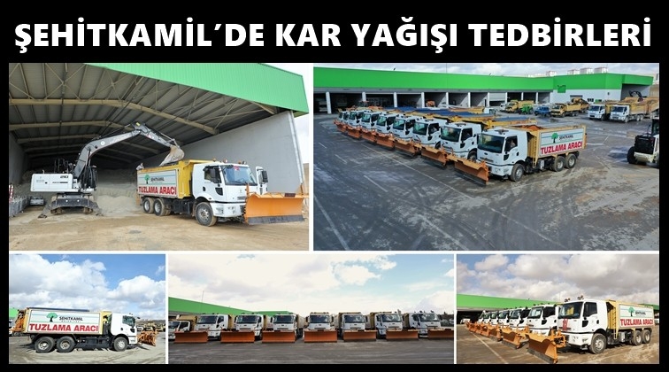 Şehitkamil'den kar yağışı &ouml;nlemleri...