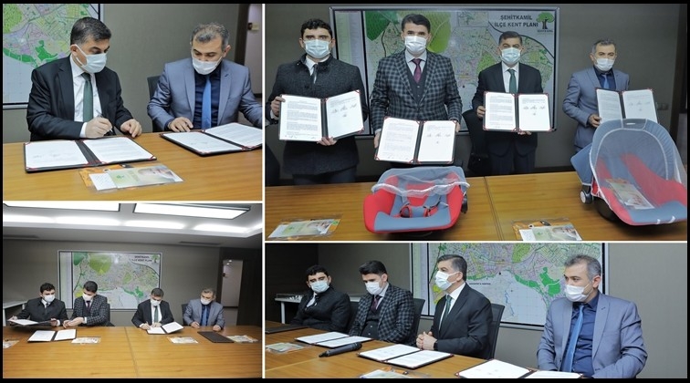 Şehitkamil'den yeni doğan bebeklere puset