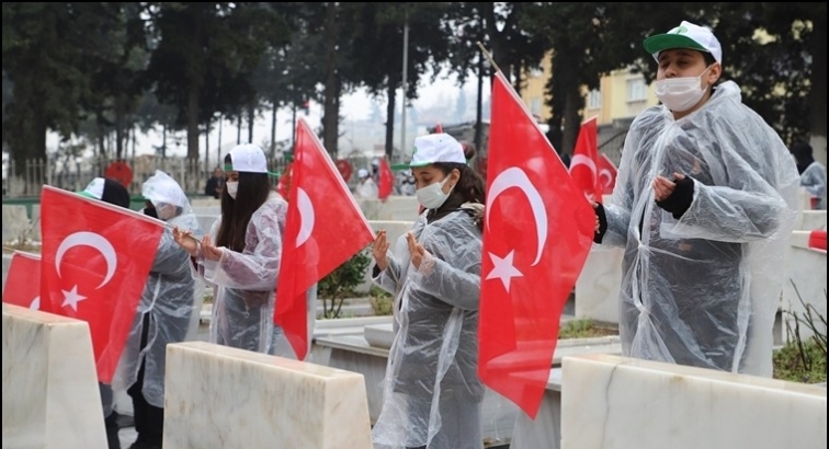 Şehitkamilli öğrencilerden Şehitlik ziyareti