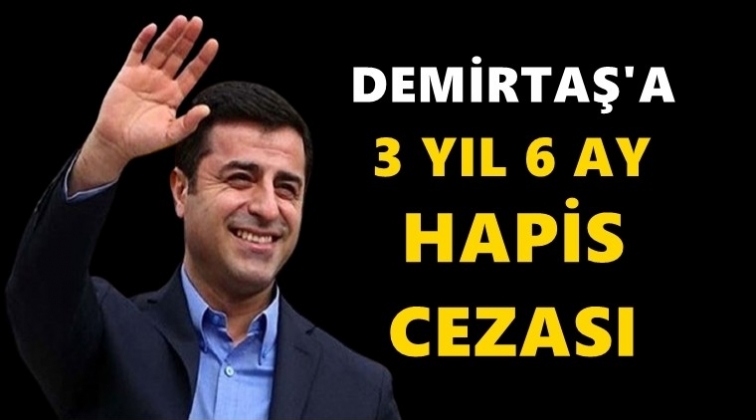 Selahattin Demirtaş&rsquo;a 3 yıl 6 ay hapis cezası
