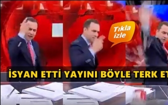 Sel&ccedil;uk Tepeli bardağı fırlattı, yayını terk etti!