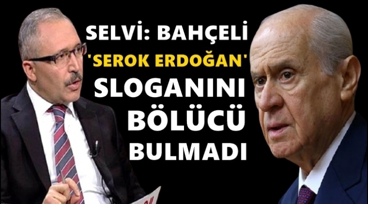 Selvi: Bah&ccedil;eli 'Serok Erdoğan' sloganını b&ouml;l&uuml;c&uuml; bulmadı