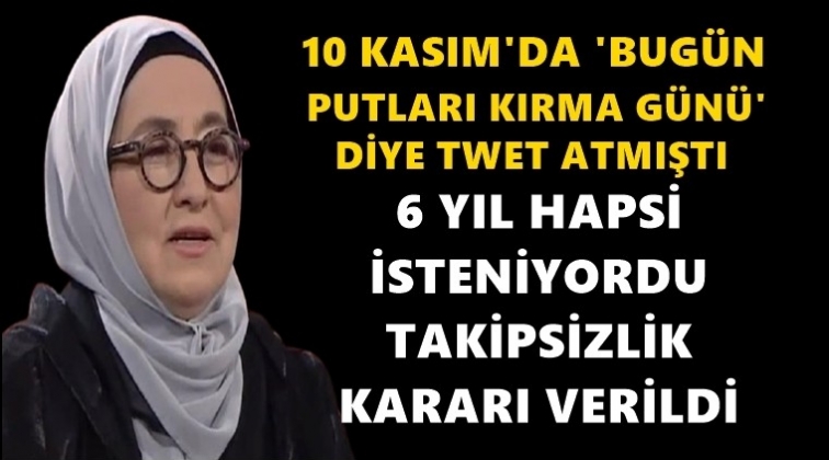 Sevda Noyan&rsquo;a &lsquo;Atat&uuml;rk&rsquo;e hakaret&rsquo;ten takipsizlik