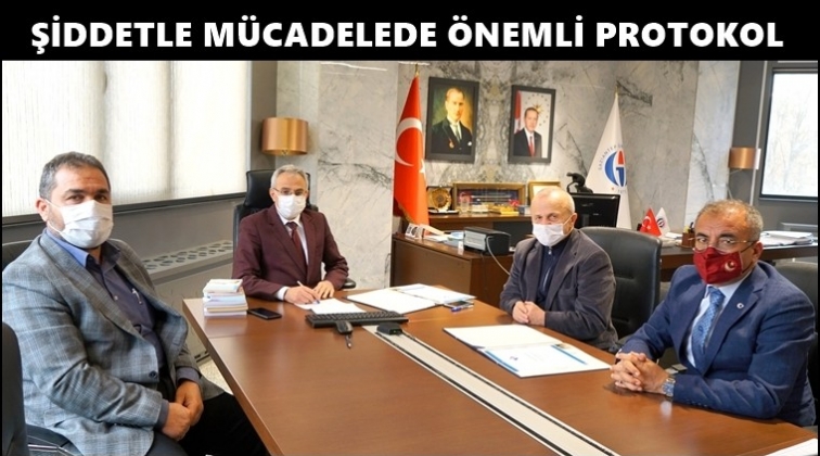Şiddetle M&uuml;cadelede işbirliği protokol&uuml;...