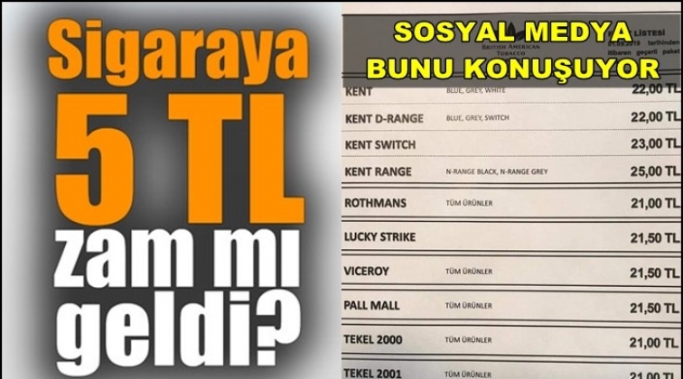 Sigaraya 5 Twitter'ı salladı! Resmi a&ccedil;ıklama geldi