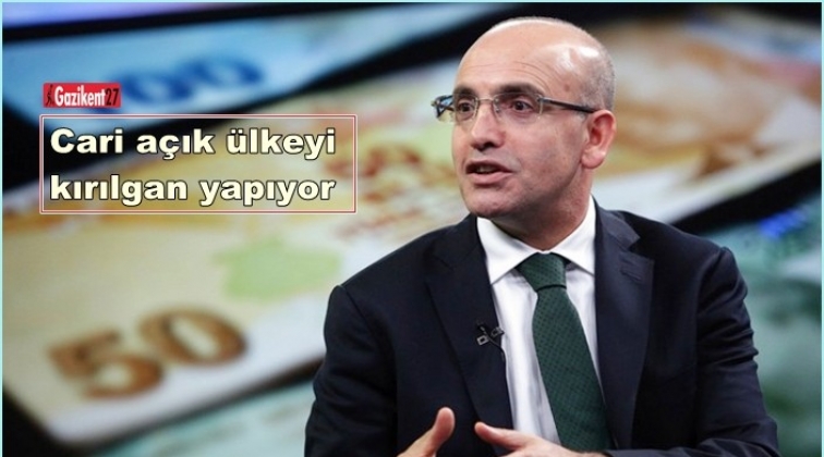 Şimşek: Cari açık ülkeyi kırılgan yapıyor