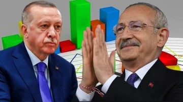 Son ankette Kılı&ccedil;daroğlu Erdoğan'a 6 puan fark attı...