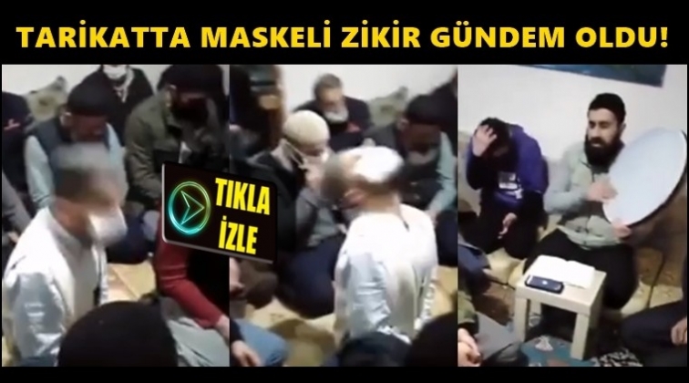 Sosyal mesafesiz, maskeli zikir g&uuml;ndem oldu!